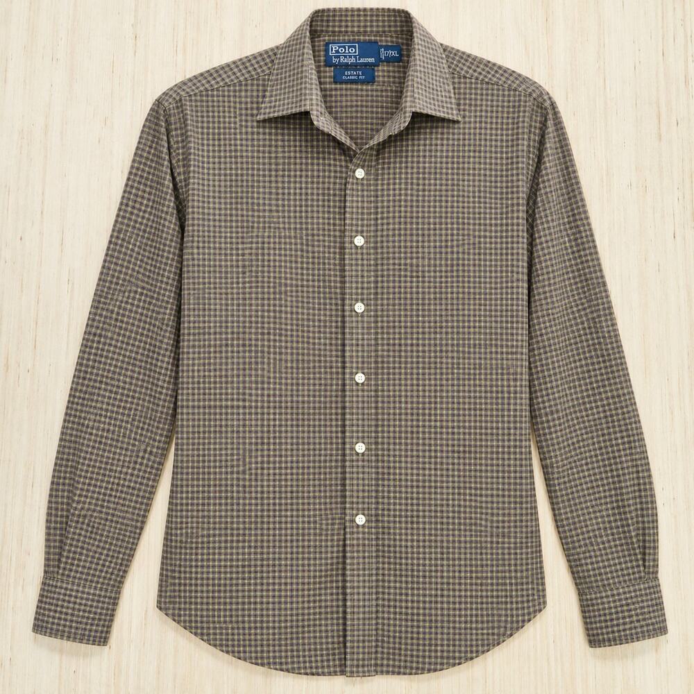 Polo Ralph Lauren Estate Classic Fit XL Men's Long Sleeve Plaid Button Up Shirt